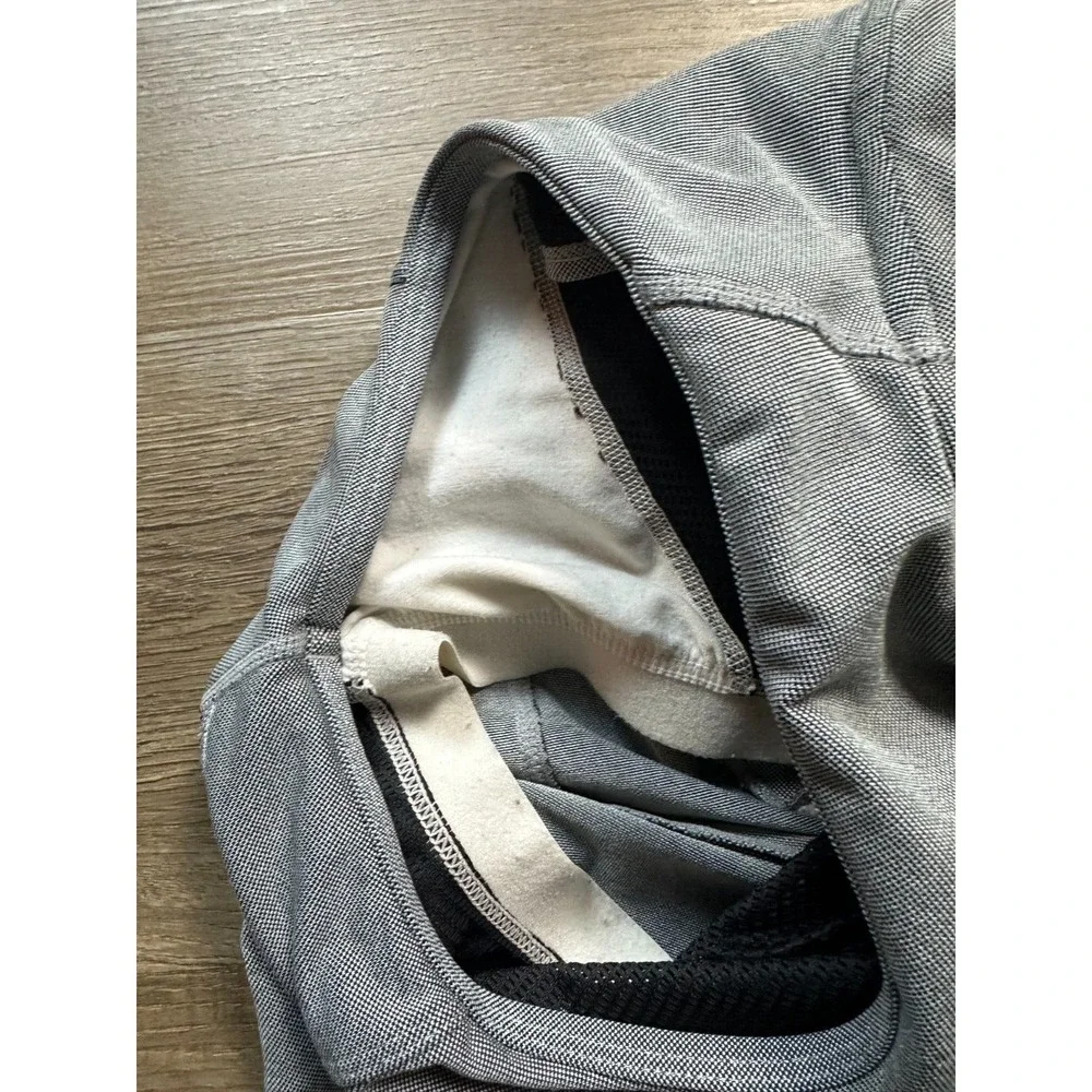 Nike Sleeveless‎ Running Vest Youth Girls S Grey Dr-Fit Logo Zip-Up Athletic